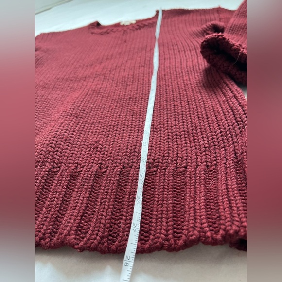 Vintage Dddominick 100% Wool Jumper Crew Neck Sweater Maroon Red Size Medium - Picture 4 of 6